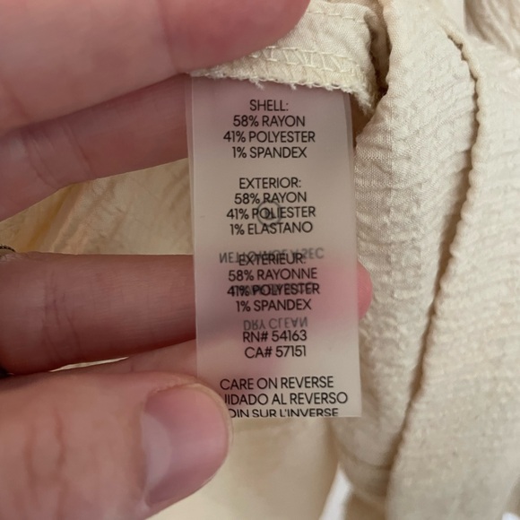 Calvin Klein Button Down Shirt Dress Womens 6 Medium Textured Belt Tie Waist - Picture 11 of 11